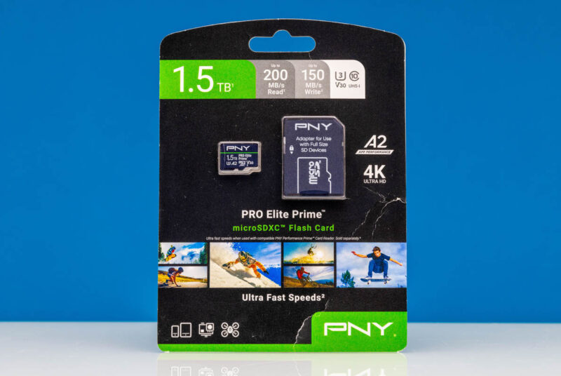 PNY Pro Elite Prime 1.5TB MicroSDXC Card In Package