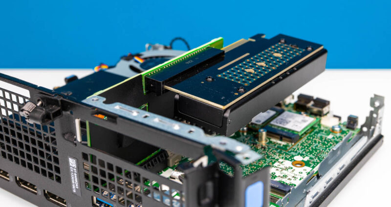 Sabrent M.2 NVMe SSD To PCIe Gen5 X16 AIC In Dell Precision 3260 Compact Riser